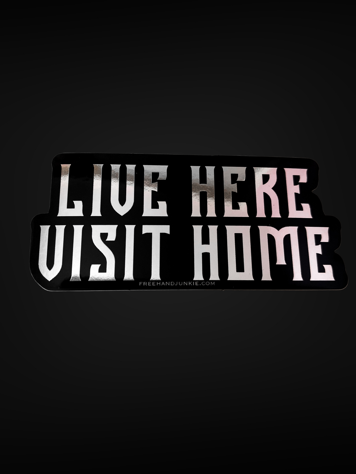 LIVE HERE , VISIT HOME. Sticker